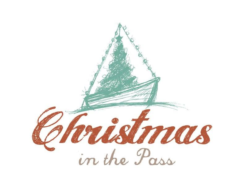 Christmas in the Pass event logo with sailboat and Christmas tree